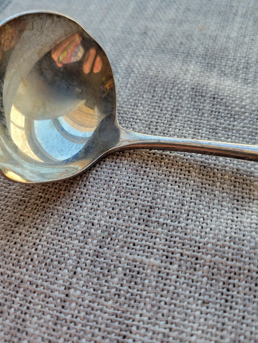 ​Vintage Oneida Heirloom Sterling DAMASK ROSE Gravy Ladle Serving Spoon 1.0 Oz